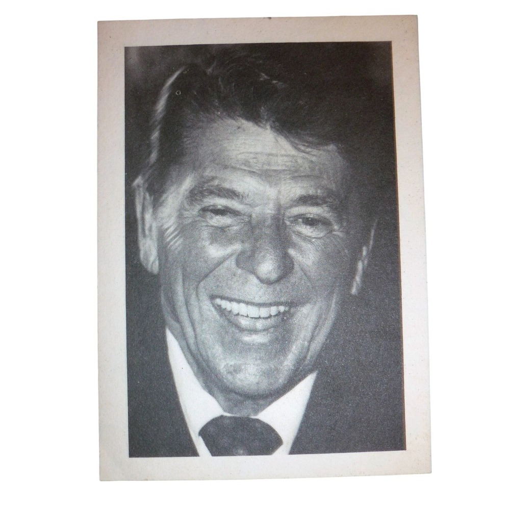 Vintage Ronald Reagan Denver Campaign Photo Card Handwritten Note Facsimile RR